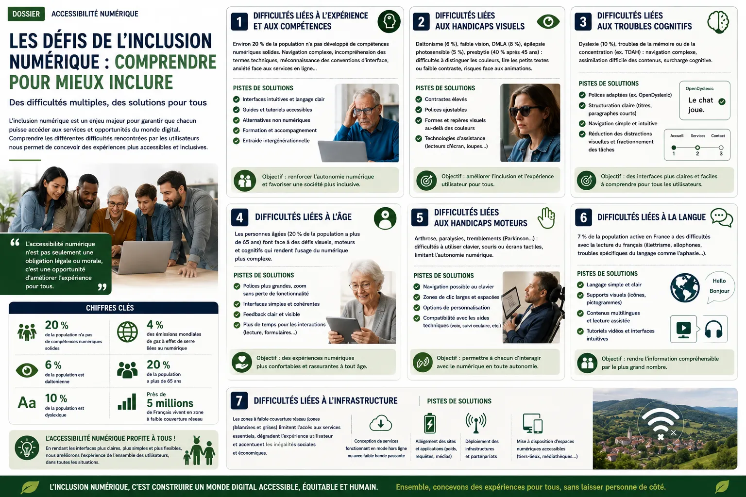 Les différents types de difficultés numériques