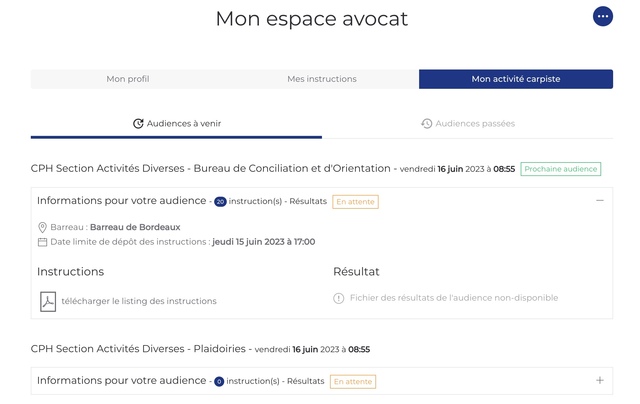 La collecte des instructions Carpa Sudouest